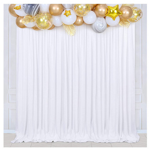 Wholesale Fancy Cheap Beautiful Wedding Stage Backdrop Decoration Backdrop Gauze Fabric Curtain Wedding