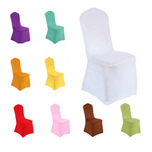 White Spandex Wedding Chair Covers Stretch Elastic Chair Slipcovers Housse de Chaise for Banquet Events Party