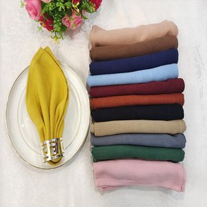 Wholesale French Belgian Stone Wash Cotton Linen Plain Table Napkin Flax Napkins Bulk Multicolor for Hotels Wedding Party Event