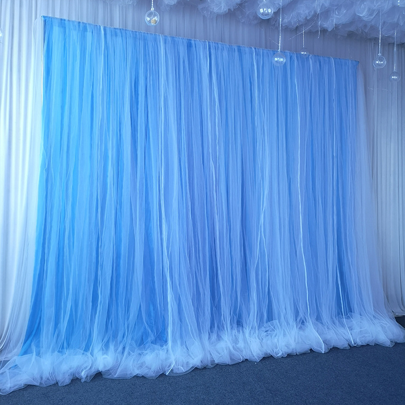 Hot Sale Wholesale Wedding Background Tulle Background Cloth Wedding Decoration Materials Backdrop For Wedding Decoration