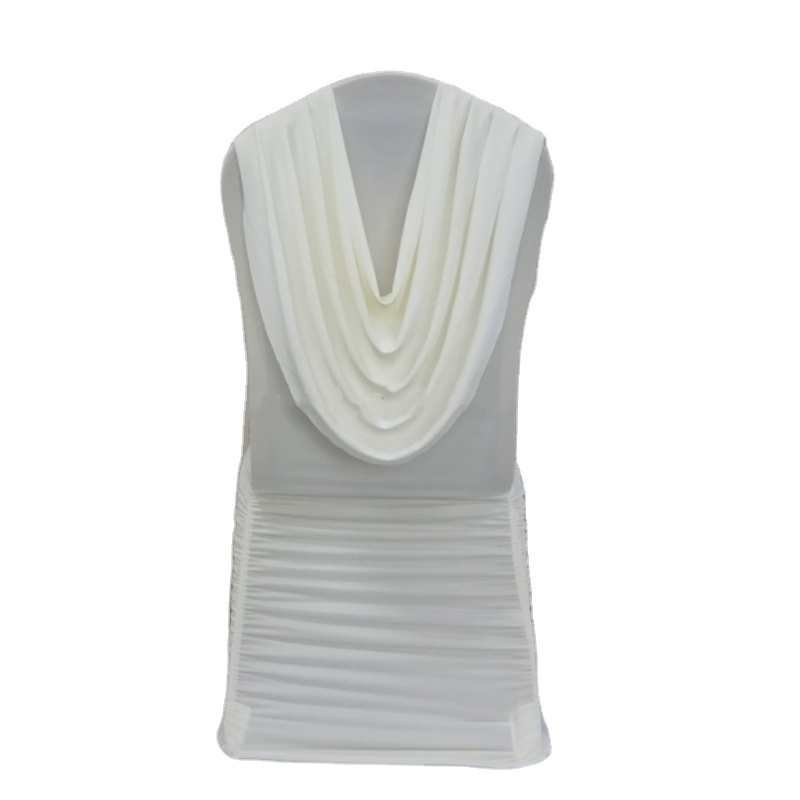 Latest Cheap Spandex Ruffled Chair Covers Chair Hood Sash Chair Hat Bands For Wedding Party Event Decoration