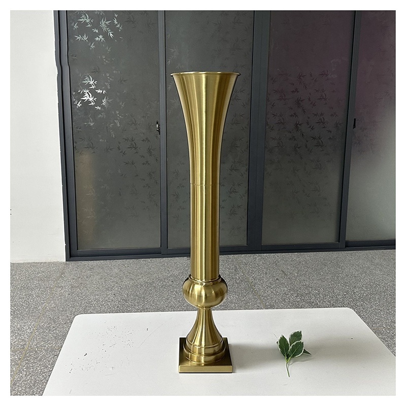 High Quality Wholesale Tall Gold Vase Centerpieces for Wedding Decor