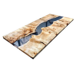 Hot Natural Wood for Epoxy Dining Table Live Edge Wooden Table Top Epoxy Resin River Table