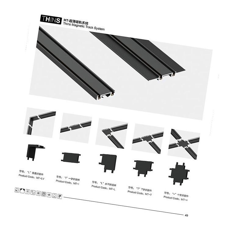 Voc Recessed Led Spotlight Low Voltage Dc48v Rail Dimmable Tracking Light System 6W 12W 18W Magnetic Track