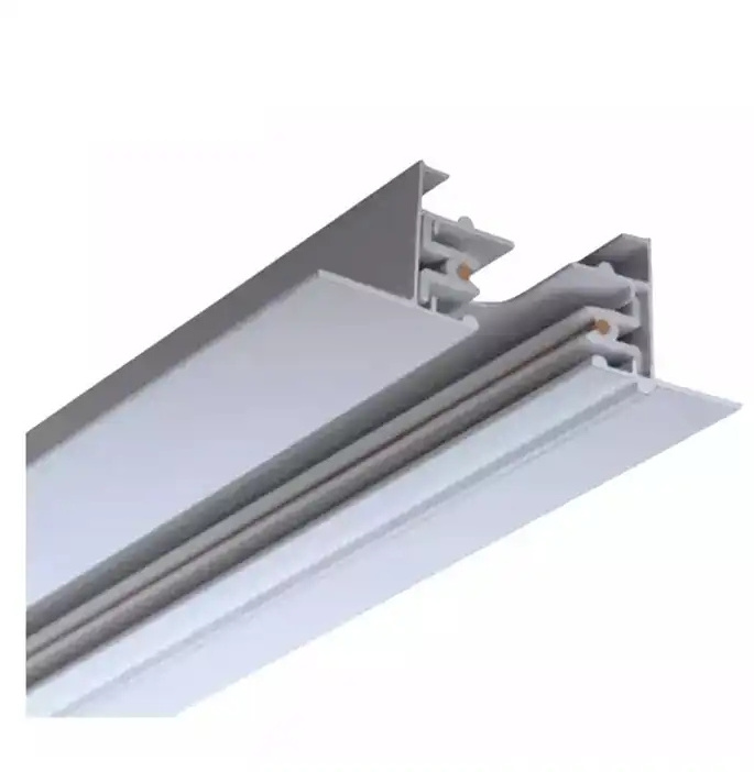 Magnetic track light slot without main light exposed and concealed installation of guide rail LED magnetic track strip