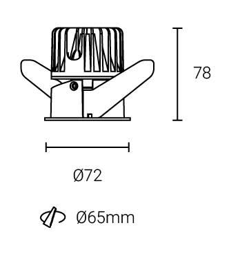 VOClighting Commercial Down Light Presentation Recessed LED Downlight Spot Light Housing Fixture Cover