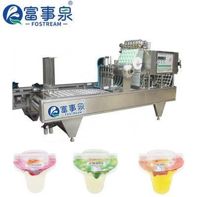 Factory Price Automatic Fruit Juice Jelly Pudding Milk Ice Cream Yoghurt Yogurt Cup Filling Sealing Packing Machine