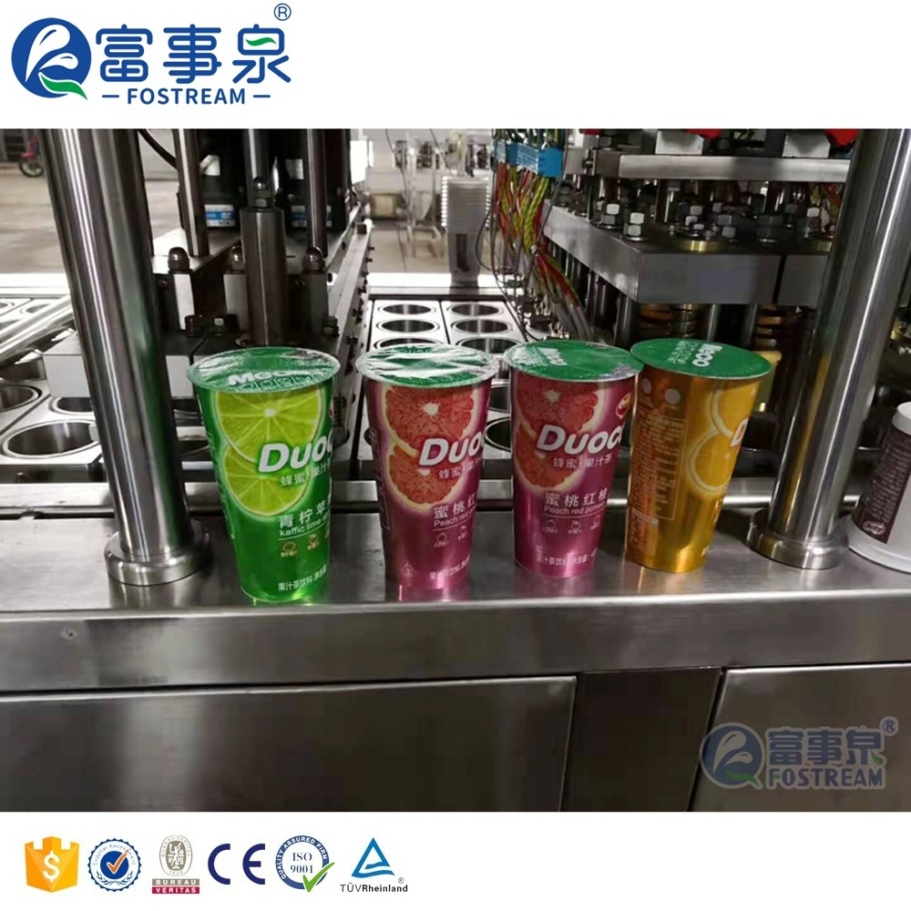 Factory Price Automatic Fruit Juice Jelly Pudding Milk Ice Cream Yoghurt Yogurt Cup Filling Sealing Packing Machine