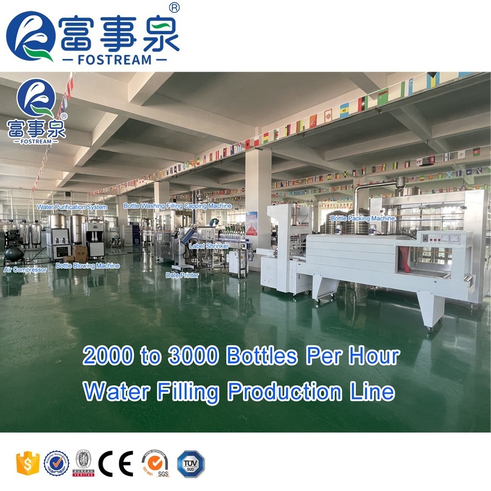 Full Automatic 3 in 1 PET Plastic Small Bottle Pure Drinking Mineral Water Filling Machine for Water Production Line