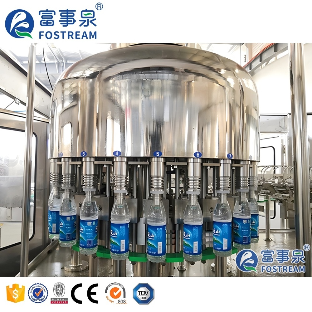 Full Automatic 3 in 1 PET Plastic Small Bottle Pure Drinking Mineral Water Filling Machine for Water Production Line