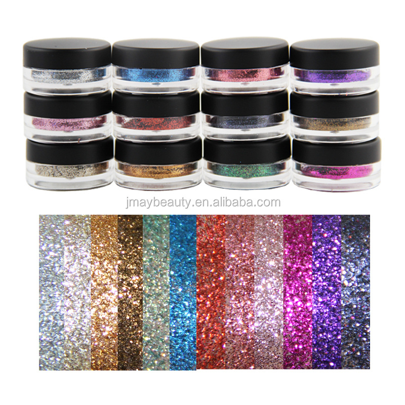 No Logo Loose Glitter Eyeshadow Kit Glitter Eye Shadow & Lip Powder with Glue