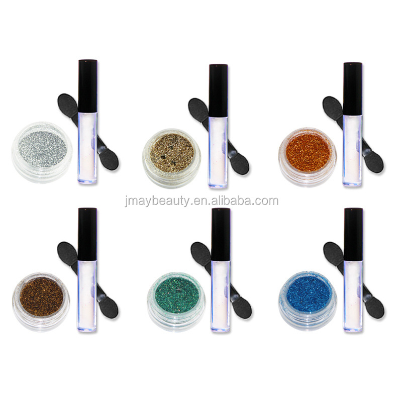 No Logo Loose Glitter Eyeshadow Kit Glitter Eye Shadow & Lip Powder with Glue