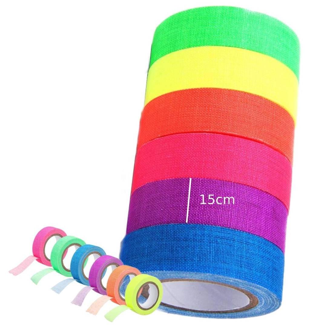 Uv Blacklight Neon Fluorescent Duct Gaffer Cotton Tape For Party Decoration