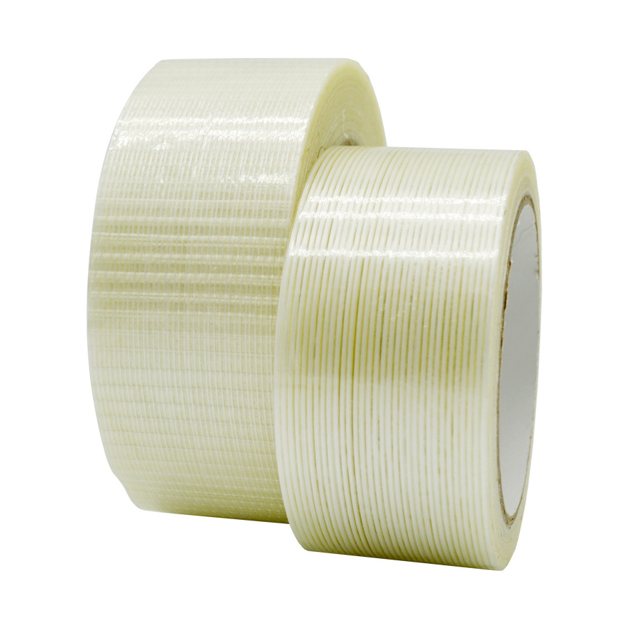 Transparent Self Adhesive Reinforced Strapping Fiberglass Filament Tape for heavy packing