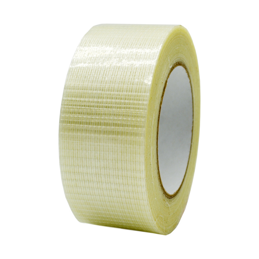 Transparent Self Adhesive Reinforced Strapping Fiberglass Filament Tape for heavy packing