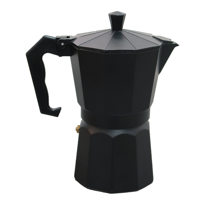 Custom 6 Cup Italian Aluminum alloy Espresso Moka pot Stovetop Espresso Maker Moka Pot Set Stainless Steel Coffee Moka Pot