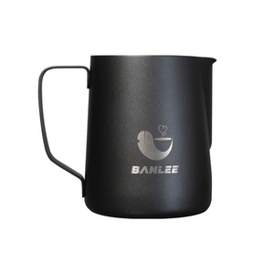 Wholesale Custom Logo Espresso Coffee Latte Art Pitcher Stainless Steel 304 Coffee Milk Frothing Pitcher