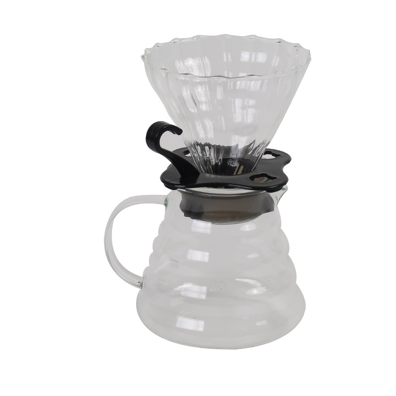 Bangle Wholesale 600ml 800ml V shape 60 Teapot Coffee tea kettle Server Glass Coffee Pot for Pour Over Coffee