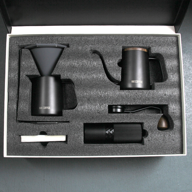 8 in 1 Hot sale Portable Coffee Maker Set Pour Over Drip Coffee Set Travel Bag Gift Box Outdoor Coffee Maker Set