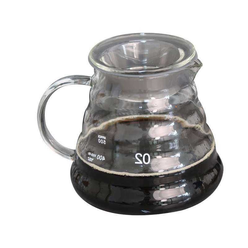 600ml & 800ml coffee maker  kettle handmade Standard Glass Coffee Carafe Coffee tea Pot Clear