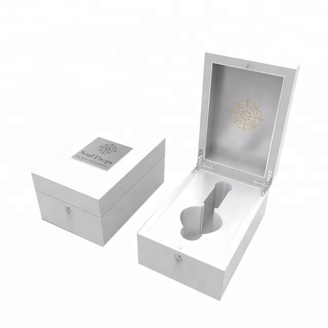 piano white lacquer finish hot sale packaging box for perfume bottle