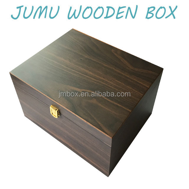 dark brown lacquer finish wooden shoe accessories gift boxes