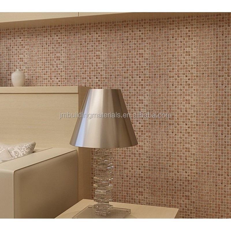 Natural Stone and Glass Mosaic Sheets Stainless Steel Backsplash Square Tiles Metal Tile Backsplash Wall Kitchen