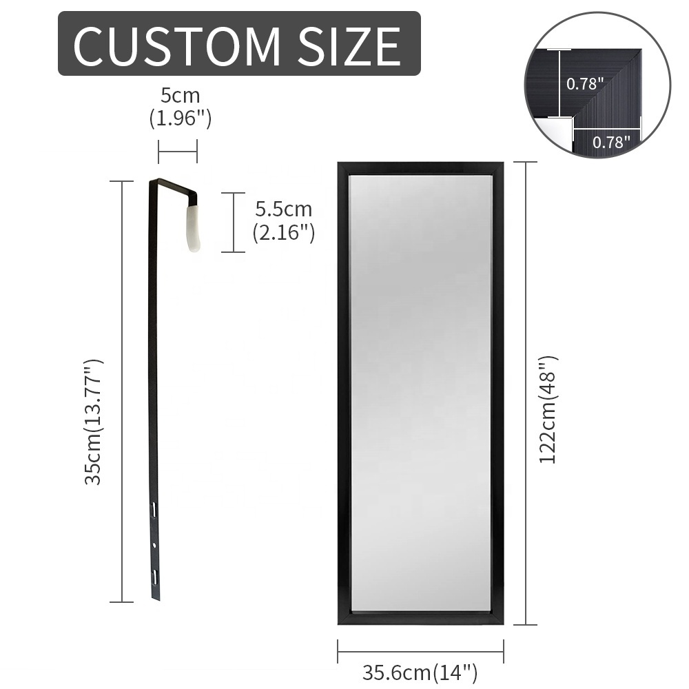 Wall hanging Door mirror bedroom full-length mirror dressing hole free home fitting Over Back Door mirror