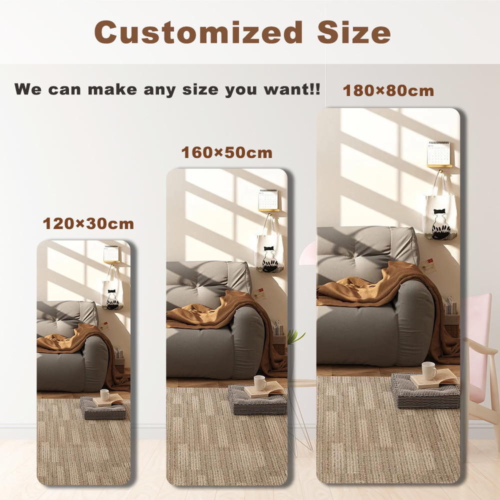 Wholesale Cheap Soft Surface Mirror Sticker Wall Sticker Glass Waterproof Floor Dormitory Full Body Toilet Reflective Mirror