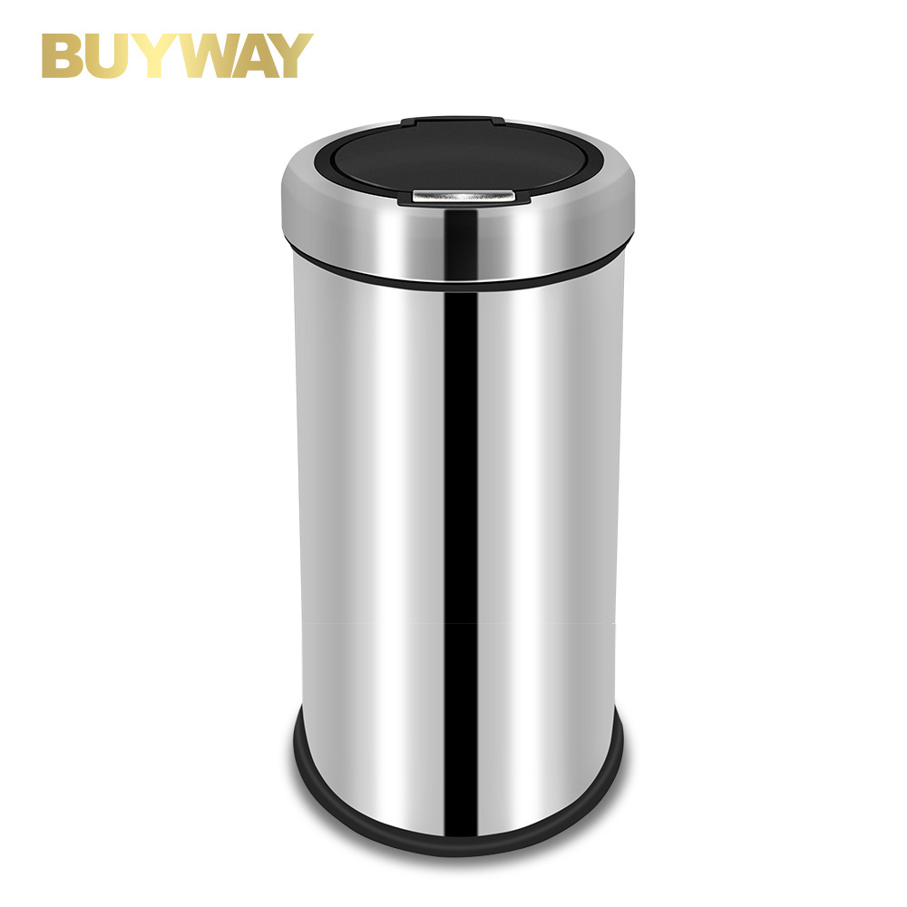 Stainless steel 50L one touch dust bin dual trash can garbage can baby diaper trash bin for kitchen