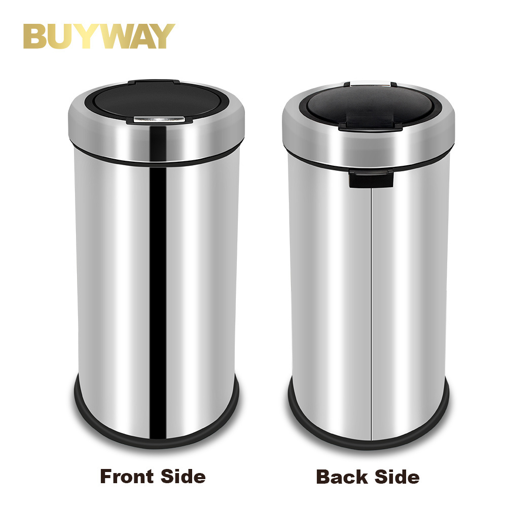 Stainless steel 50L one touch dust bin dual trash can garbage can baby diaper trash bin for kitchen