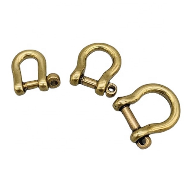 Popular Brass copper U Shape Horseshoe Buckle D buckle Purse rings strap rings for leather craft