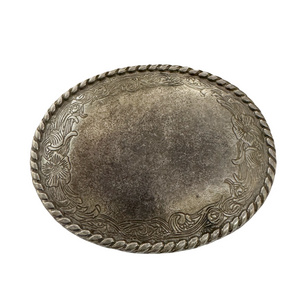 Universal oval shaped light board carved zinc alloy belt buckle, denim style metal belt buckle, western belt buckle