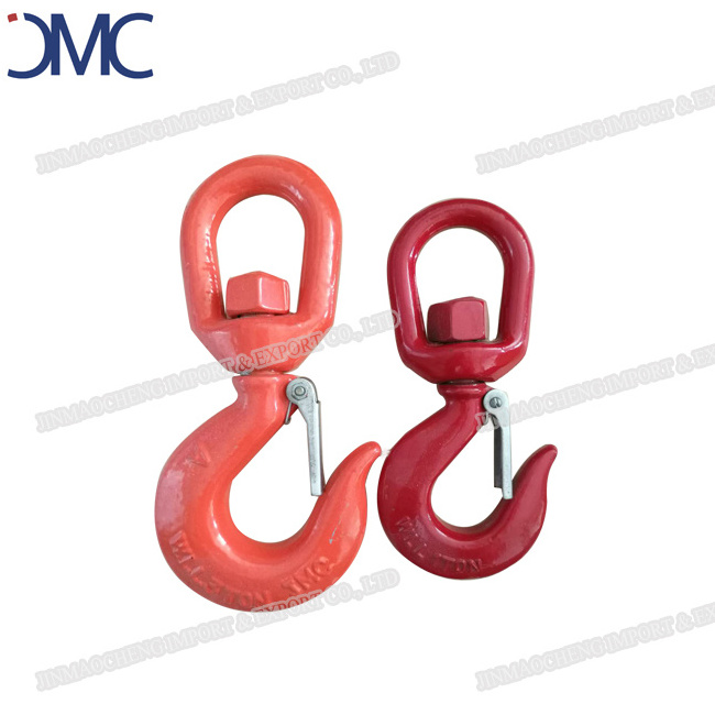 U.S. Type Heavy Duty  Swivel Safety Chain Hook with Latch For Lifting 5 Ton 322A/C Rigging Hook