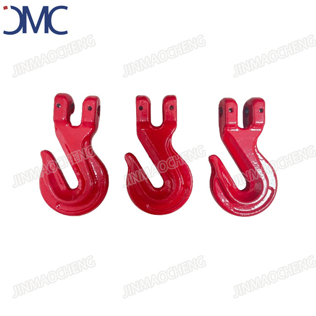 5/16 Painted Red G80 Chain Clevis Grab Hook For Lifting