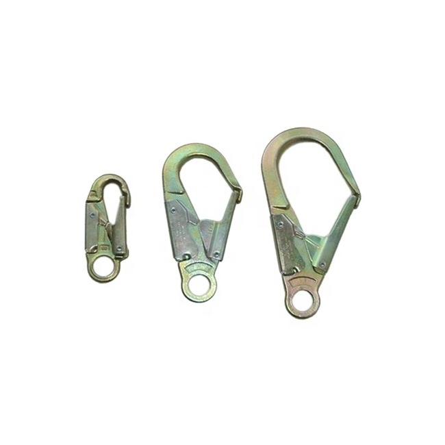 Yellow Zinc Plated Safety Double Lock Latches Snap Hook