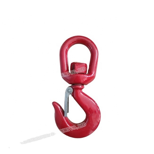 U.S. Type Heavy Duty  Swivel Safety Chain Hook with Latch For Lifting 5 Ton 322A/C Rigging Hook