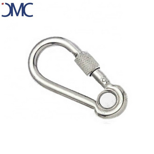 Carabine Stainless Steel Wire Rope Hook Snap Hook with Screw and Eyelet