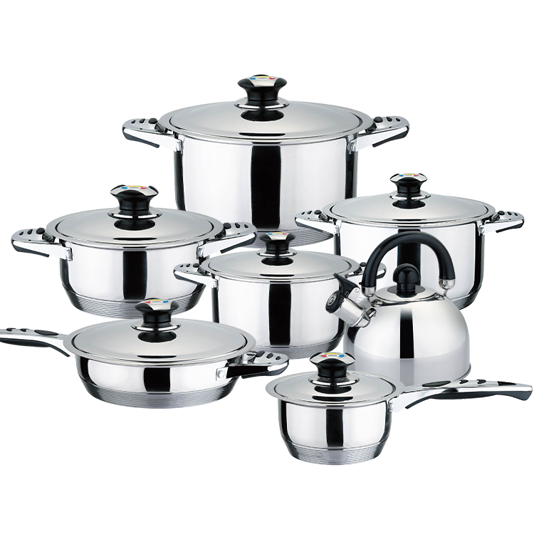 None Stick New Design Stainless Steel Cookware Set Pots And Pans Set Removable Handle For Induction Cooker