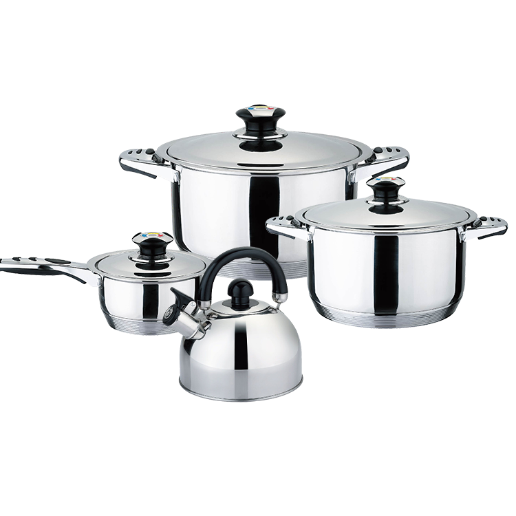 None Stick New Design Stainless Steel Cookware Set Pots And Pans Set Removable Handle For Induction Cooker