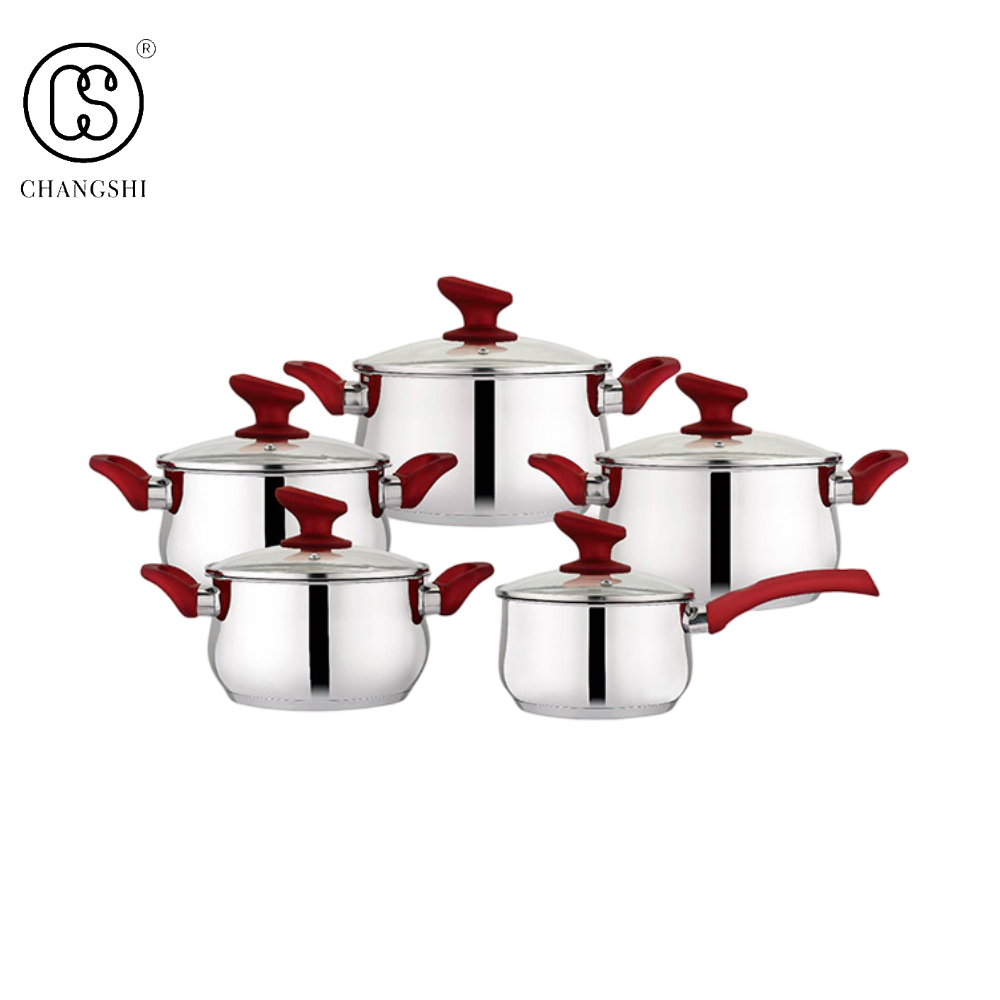 Good Quality Home Kitchen Restaurant Pot Set Saucepan Cookware Sets Stainless Steel Luxury Pots And Pans Set