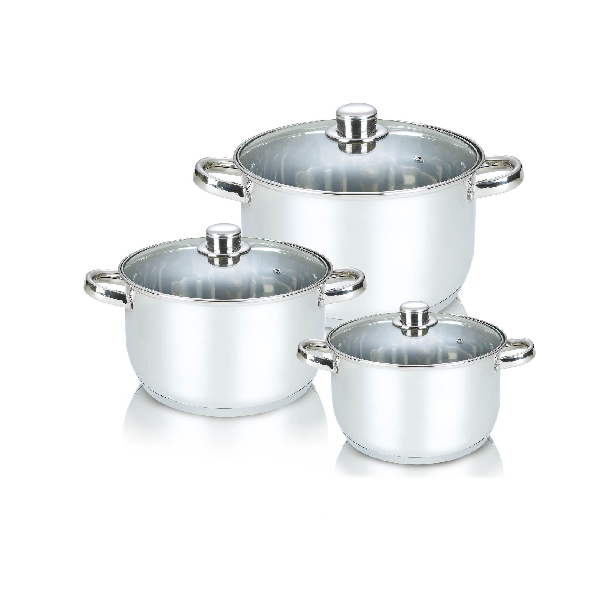 Luxury Casserole Soup Pot Stainless Steel Pots And Pan Cooking Pot Set Non Stick All Clad Kitchen Cookware Sets