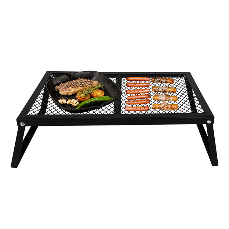 Garden Picnic Portable Folding Campfire Grill Table Mini Camp Wood Fire Pit Pizza Oven With Outdoor