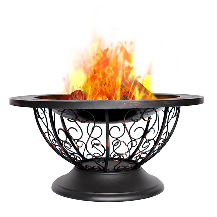 Garden Patio Outdoor Smokerless Heater Wood Burning Fireplace Charcoal Fire Pit with Mesh Cover