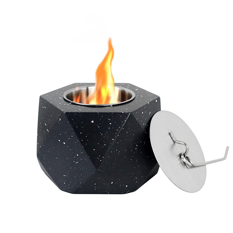 Mini Outdoor Tabletop Ethanol Fireplace Small Desktop Fire Pit Portable Fireplace For Patio