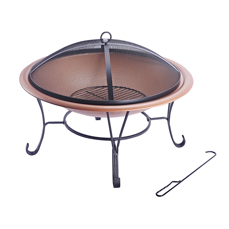 B outdoor garden furniture folding solo wood smokeless stainless steel round bonfire fancy table top fire pit bowl with burner