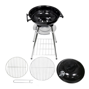 Garden kettle small Charcoal Barbeque Smoker Trolley Barbecue Bbq Grill With carbon disk For Backyard Outdoor