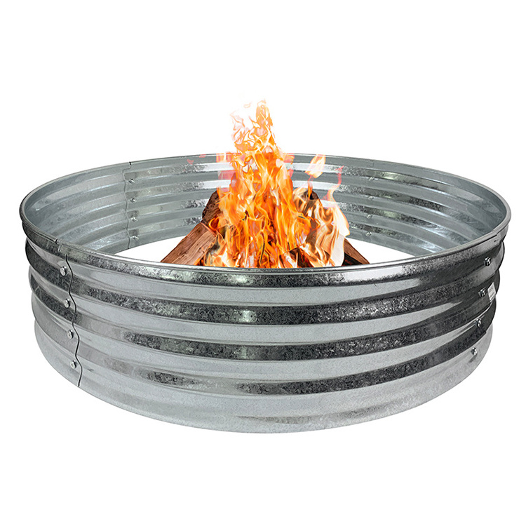 Factory commercial Folding Swing Fire Pit Grills hot sale product outdoor galvanized fire ring portable fire ring