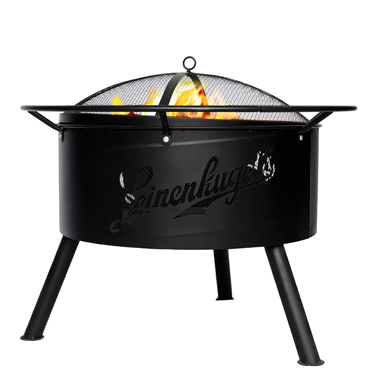 New Design Fire Pit Outdoor Wood Burned BBQ Grill Patio Garden Backyard Firebowl with Cooking Grate Bonfire