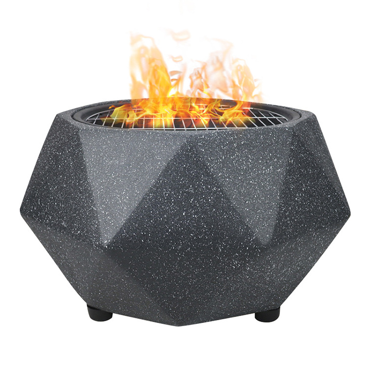 T BSCI Garden Supplies Wood Burning Garden Fire Pit Table Outdoor Mgo/ Steel Fire Bowls